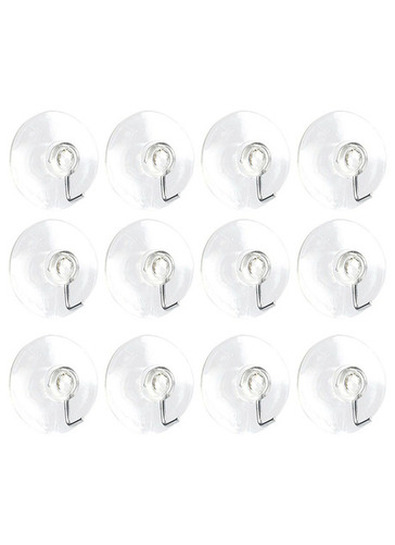 12 PACK SUCTION HOOKS 
