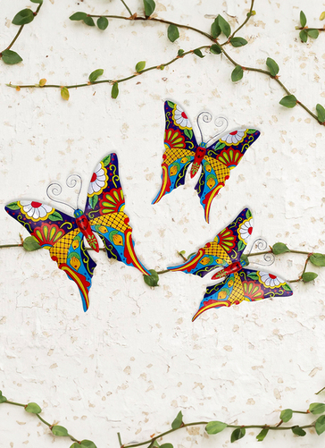 Metal Butterfly Wall Art Set of 3