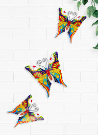 Metal Butterfly Wall Art Set of 3