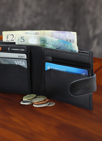Tri-Fold RFID Leather Wallet
