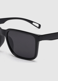 Black Rectangular Frame Sunglasses
