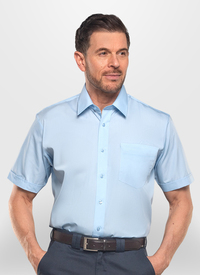 MENS POPLIN SHORT SLEEVE SHIRT 