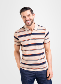 Casual Horizontal Striped Polo 