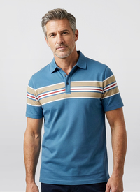 Stripe Design Polo Tshirt 