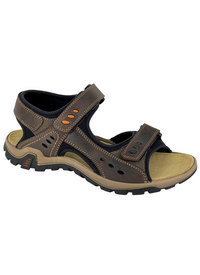 Brown Deluxe Touch Fastening Sandal 