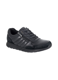 Leather Casual Zip & Lace Shoes 