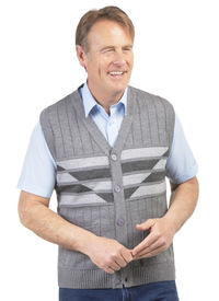 Horizontal Button Up Sleeveless Cardigan Horizontal Button Up Sleeveless Cardigan