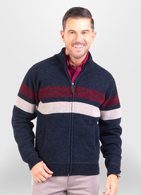 Samuel Horizontal Striped Chenille Zippe 