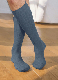 CALF LENGTH BLUE SOCKS 