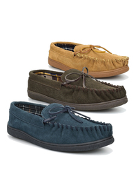 SUEDE MOCCASIN SLIPPER 