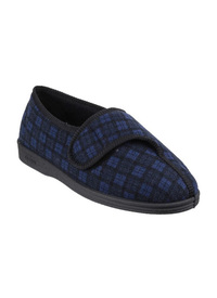 Navy Blue Superwide Touch Fasten Slipper Navy Blue Superwide Touch Fasten Slipper