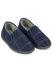 Navy Check Twin Gusset Slipper Navy Check Twin Gusset Slipper