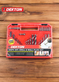 300pc Drill Bit & Wall Plugs Set