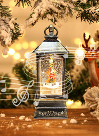 Spinning USB Santa Glitter Lantern
