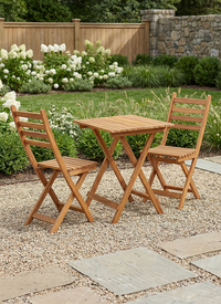 Homelya 3-Piece Folding Outdoor Dining Set