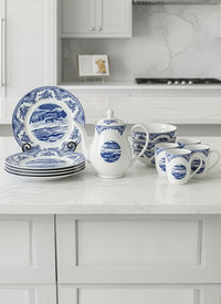 Dinner Set Blue Horizon 18 Piece Porcelain