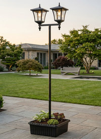 Solar Security Light With Planter Base Solar Security Light With Planter Base