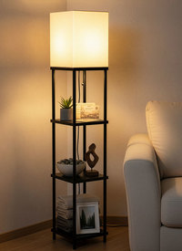 3-Tier Shelf with Lamp for Books