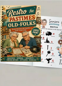Large Font Brain Training Activity Book for the Elderly