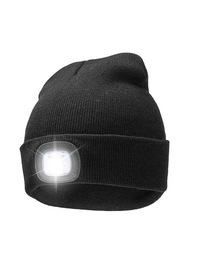 LED HEAD TORCH BEANIE HAT 