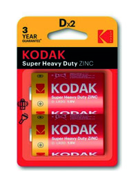 KODAK SUPER HEAVY ZINC BATTERIES 