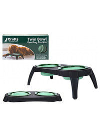 CRUFTS COLLAPSIBLE TRAVEL PET FEEDING STATION