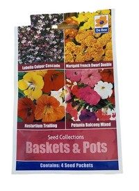 4 PACK FLOWER BASKET SELECTION