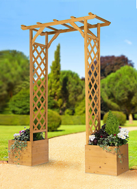 WOODEN ARCH PLANTER