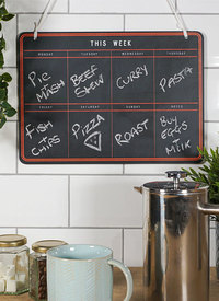 Weekly Hanging Chalkboard Planner With 8 Sections