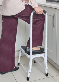 Bathroom Step Stool with Handrail