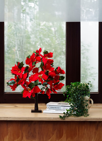Free Standing LED Poinsettia Tree