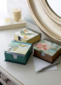 Butterfly & Flower Memo Boxes (set of 3)