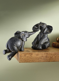 Set of 2 Shelf Elephants