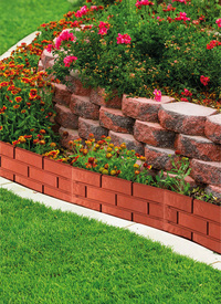 Terracotta Red Brick Effect Wall