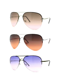 Aviator Half Rim Style Sunglasses 