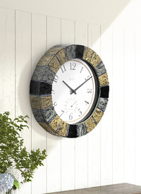 Bowfell' 26cm Slate effect indoor/outdoor wall clock