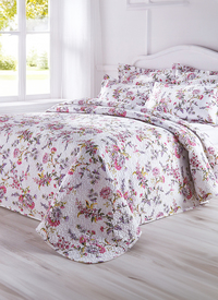 Floral Bedspread Set inc Sham 