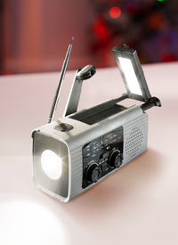 3-in-1 Battery, Solar and Hand Crank Radio