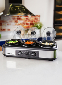 Daewoo Triple Slow Cooker/Food Warmer