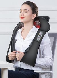 Heated neck massager