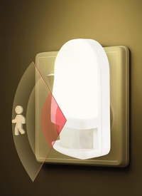 Plug in LED night light with PIR sensor