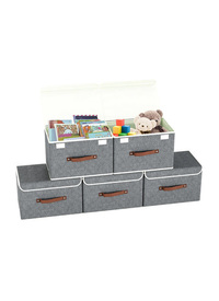 5PC Collapsible Storage Box with Lid