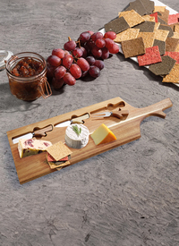 Wooden Cheese Board with Cheese Cutters Wooden Cheese Board with Cheese Cutters