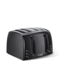 Russell Hobbs 4 Slice Toaster  Extra Wide Textures Black