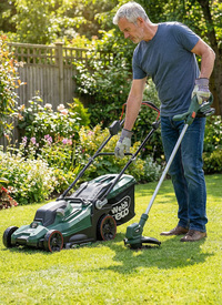 Webb 20V Lawnmower and Trimmer 