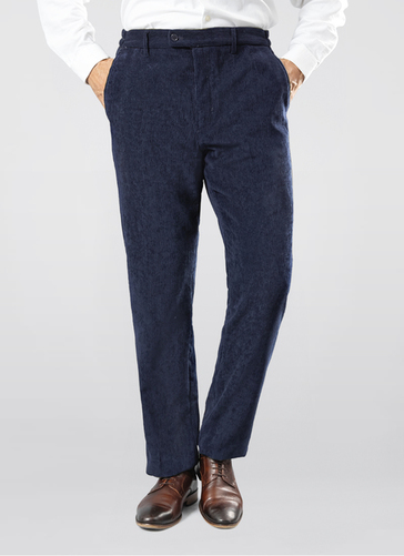 Men's Sherpa Fleece Lined Corduroy Trousers Elastic Waist