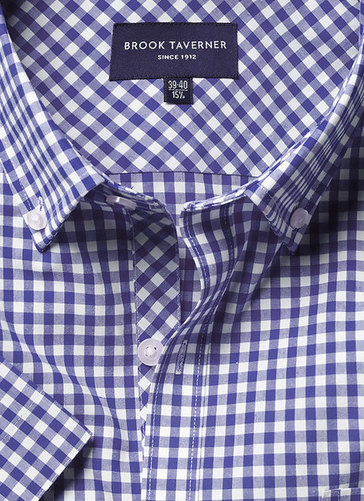Brook Taverner S/s Gingham Casual Check 