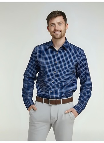 Double Two Multi-Colour Tattersall Check Men's Shirt