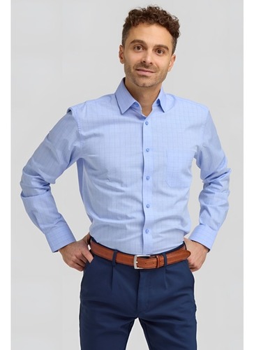 Double Two Prince of Wales Check Men's Shirt