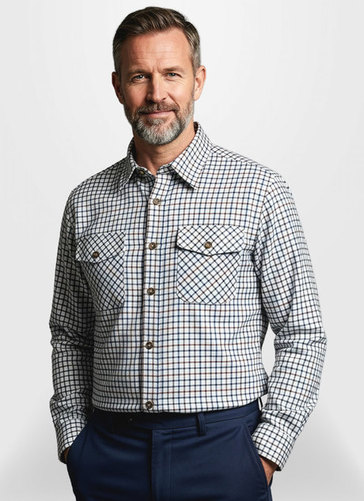 Tattersall Longsleeve Shirt - Brown & Blue
